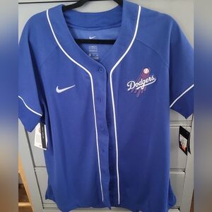 Nike Dodgers Button-Up Jersey Women's XXL
